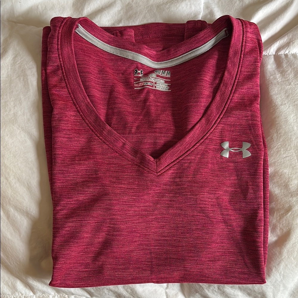 Under Armour Pink V-Neck T-Shirt
